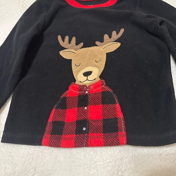 Just One You Christmas Reindeer shirt long sleeve black/red size 3T polyester - Picture 2 of 4
